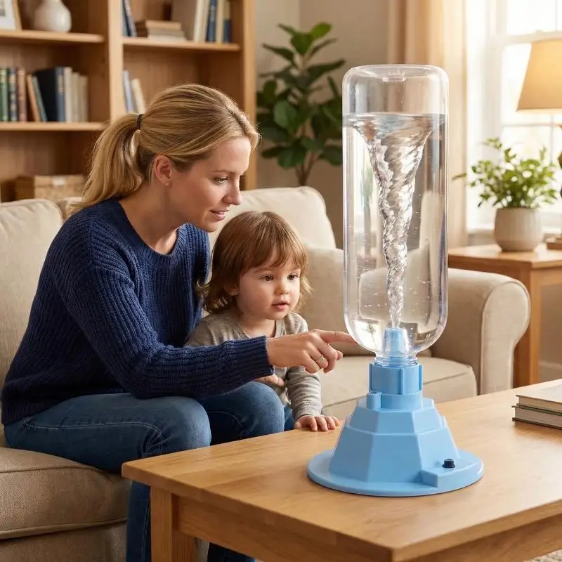 Wissenschaftliches Twister-Baukasten-Set Wind- und Wassersimulator Lehrreiches Lernspielzeug Geschenk für Kinder Klassenzimmer Zuhause Eltern Lehrer
