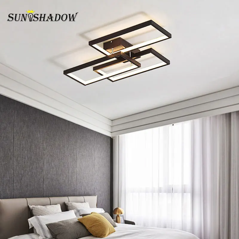 

Black Modern Led Ceiling Light Living Dining room Bedroom Chandelier Ceiling Lamp Aisle Hallway Corridor Indoor Lighting Fixture