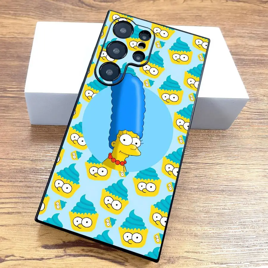 Mooie Simpson Moeder Soft Back Telefoon Cover Case voor Samsung Galaxy S25 Ultra S21 S25 + S23 FE S9 S20 S24 + S24 Plus S22