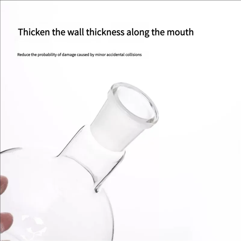 Bottiglia di lavaggio a gas a fondo piatto da 500 ml 24/29, fiaschetta a filo piatto con bocca smerigliata standard singola, bottiglia di lavaggio a gas, narghilè Shisha