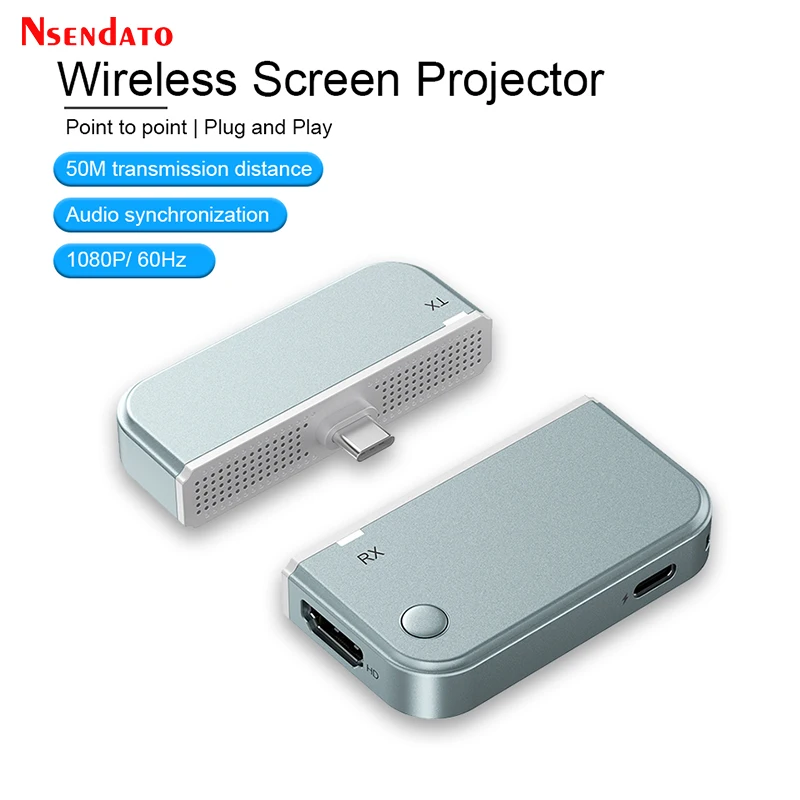 Wireless Video USB C HDMI Transmitter Receiver Extender 50M 1080P@60Hz Wireless HDMI Type-C Wifi Display TV Stick Dongle Adapter