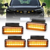 Luz Universal de rejilla delantera para coche, lámpara de circulación diurna, luz de advertencia de faro LED ámbar para tanque Ford Toyota Tundra