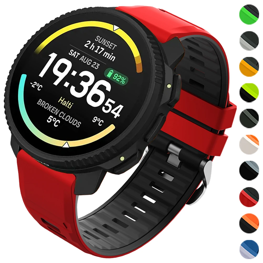 22mm Silikonarmband für Suunto Vertical 2/RACE RUN 2 S/Ocean Sportarmbänder für Suunto 5 9 PEAK PRO Xiaomi Watch 5 S5 S4 Armband