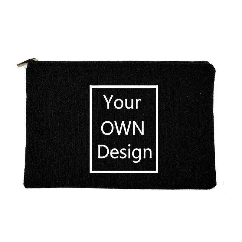 Makeup Pouch Personalized Customized Name Logo Text Picture Canvas Bags Toilet Kit Teacher Birthday Gift Cosmetic Coach Bag