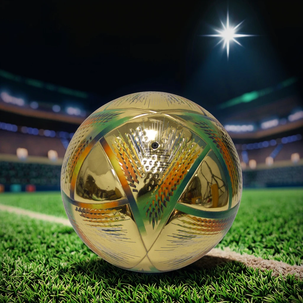 Lydoo Soccer Ball Football Metal Leather Ball Laminated PU Thermal Bonded Indoor/Outdoor Sports Factory OEM Logo Print