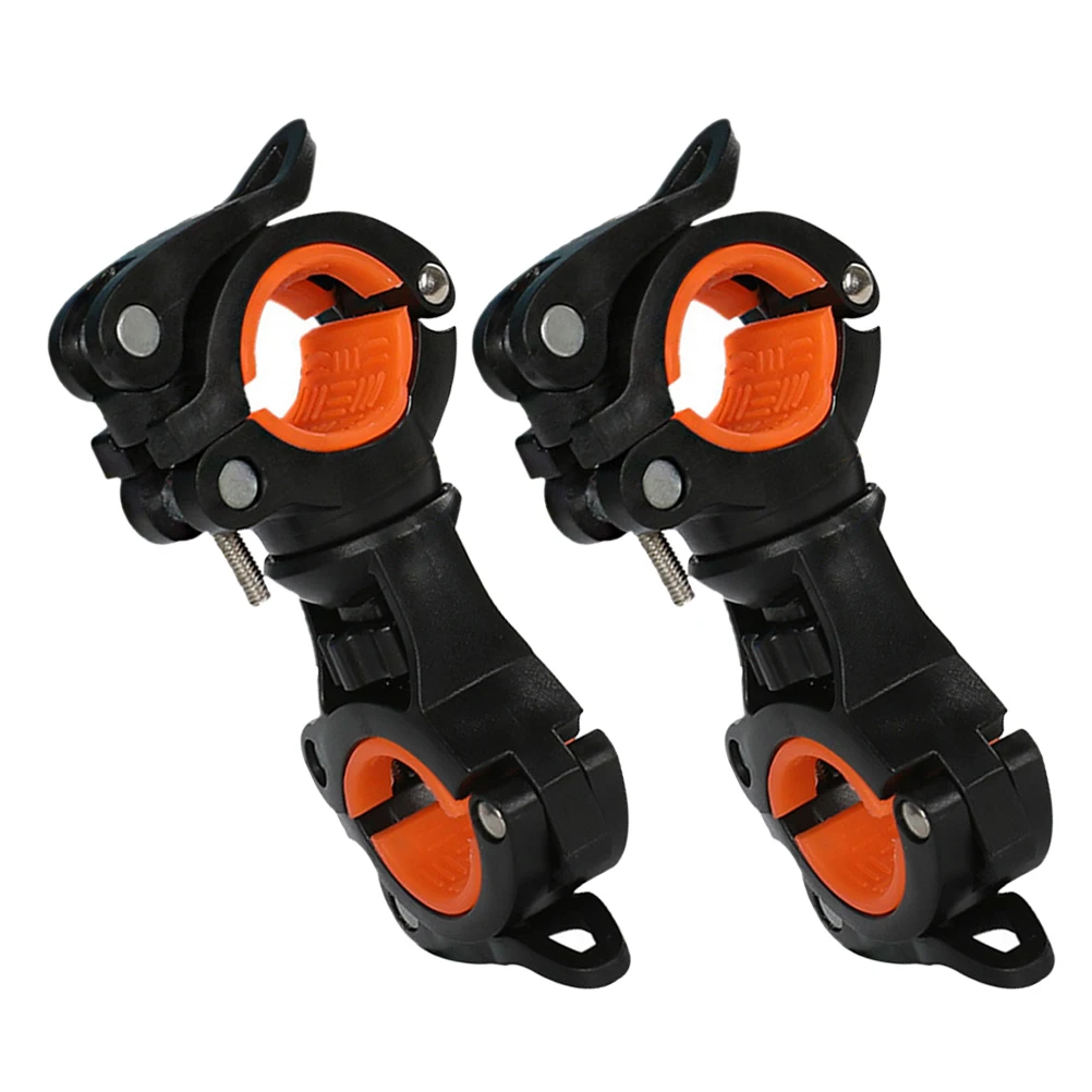 

2pcs Headlight Bracket Bike Mirror Mount Orange Handlebars Extender Flashlight Holder for Mountain Bicycle Lightweight Dual