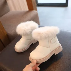 Bottes courtes décontractées en peluche pour enfants, chaussures douces pour bébés garçons, style britannique, nouveau document solide, livraison directe, hiver 2023