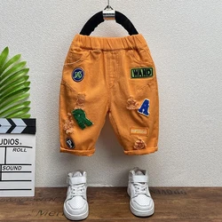 Children's Perforated Shorts Summer New Boys' Thin Casual Jeans Baby Outwear Hot Pants Fashion