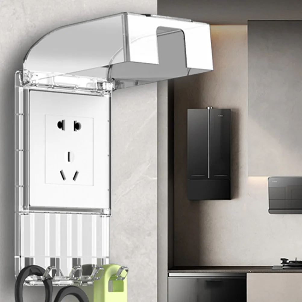 

Водонепроницаемый защитный короб для розеток типа 86 с крышкой от брызг и крючком для защиты настенных розеток в ванной комнате и уличных розеток