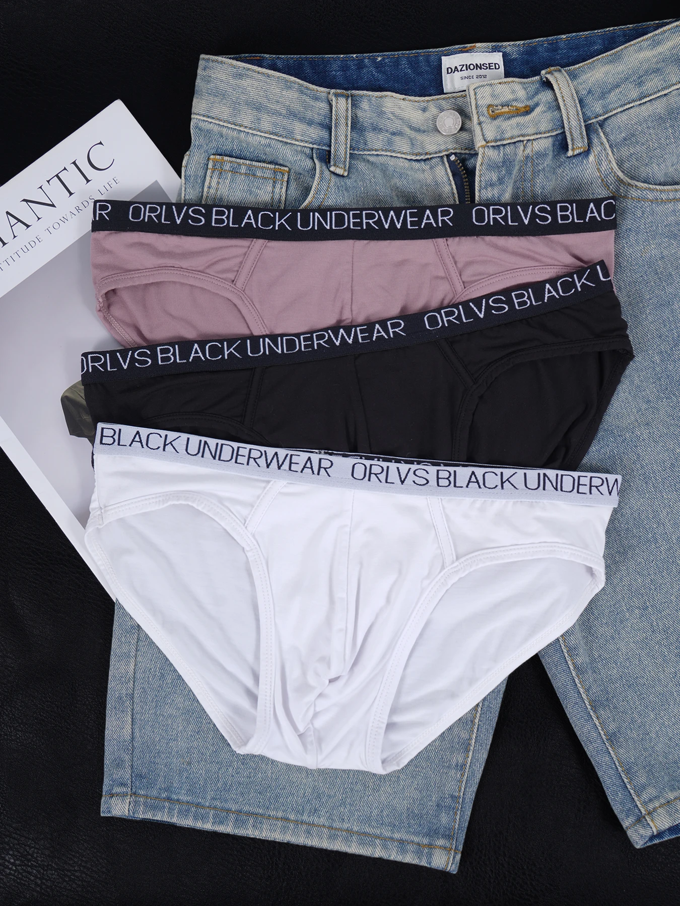 

Мужские трусы-брифы ORLVS, 3 шт., с низкой посадкой, мягкие, дышащие, из эластичного хлопка