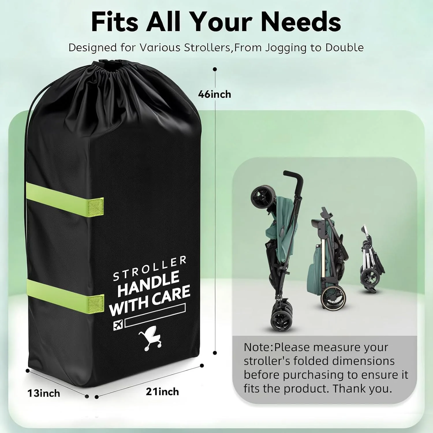 Baby Stroller Universal Dust Bag Organizer Pram Travel Bag with Shoulder Kindergarten Carts Accessories Walker Cribs Bags