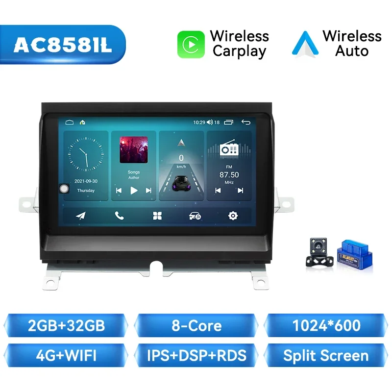 AI Voice Draadloze Carplay Android Auto Multimedia Speler Voor Land Rover Discovery 3 LR3 L319 2004-2009 navigatie 4G Wifi