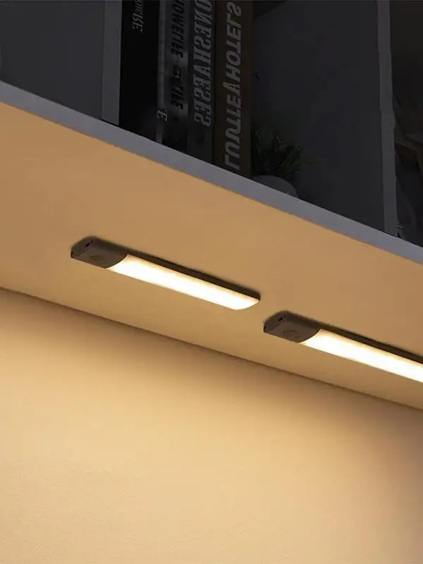 Led sotto l'armadio luce notturna USB ricaricabile sensore di movimento armadio luce cucina camera da letto illuminazione lampada da parete o armadi armadio