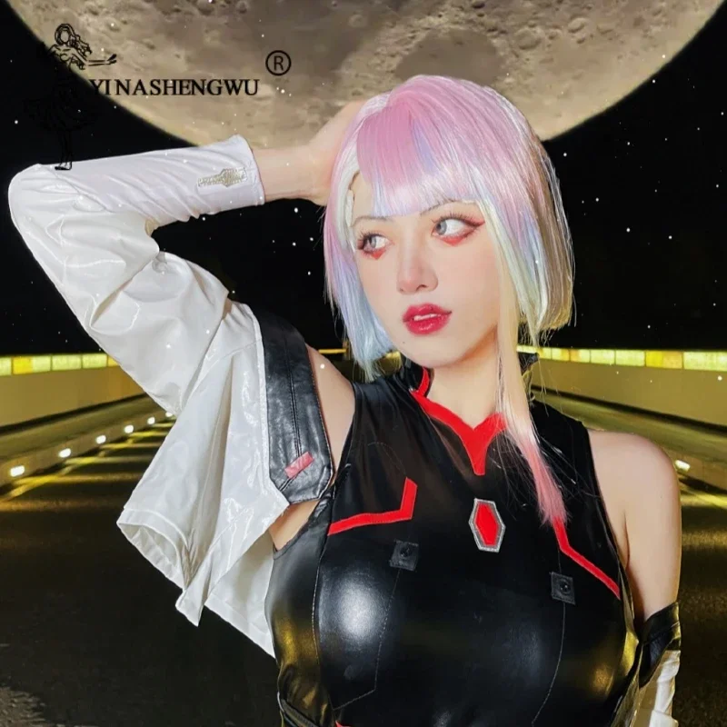 Gioco Cyberpunk Lucy Costume Cosplay Anime edgerunner donne Sexy tuta tuta Lucy parrucca gioco di ruolo uniforme vestiti di Halloween