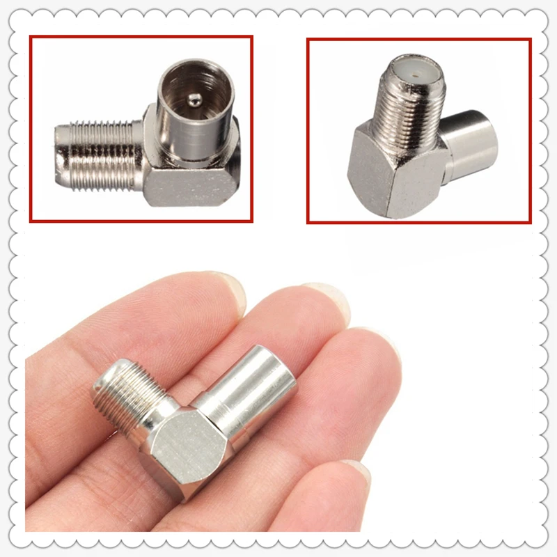 

Новый 5 шт., 90 градусов, прямоугольный разъем для ТВ-антенны, RF коаксиальный F, гнездовой разъем для ТВ, штекер, коаксиальный разъем