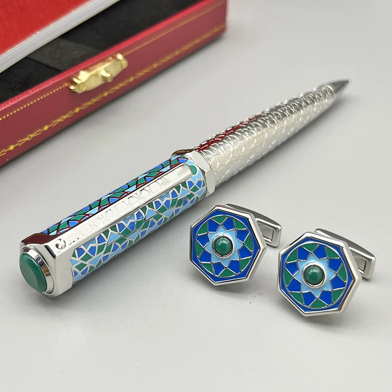 Lanlan CT Ballpoint Roller Ball Pen Cufflinks With Serial Number Luxury Stationer Top gift with box and bag