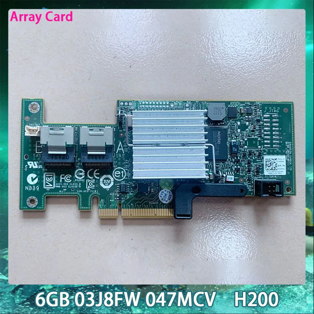 6GB 03J8FW 047MCV For DELL H200 RAID 3J8FW 47MCV Support 6T HDD Array Card SATA3 SAS Channel Cards