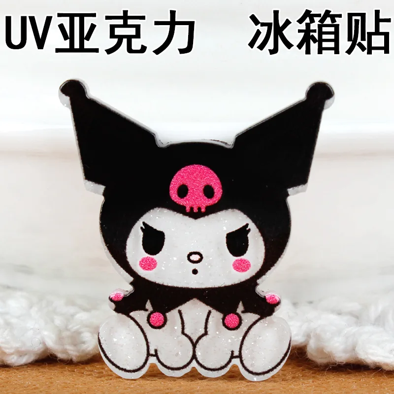 Hello Kitty Melody Kuromi PMMA Fridge Magnet Home Decore Mini Refrigerator Home Decoration Sticker Magnets For Fridge Souvenir