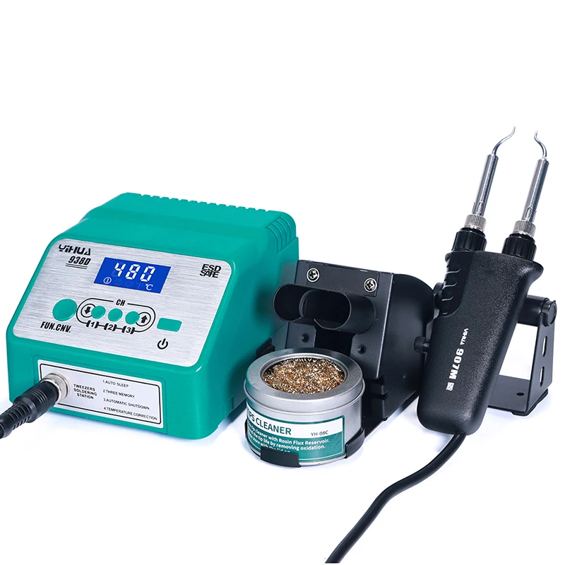 YIHUA 938D Soldering Station with LED Display Solder iron with High Power Tweezers Smart Repair Rework 220V 110V