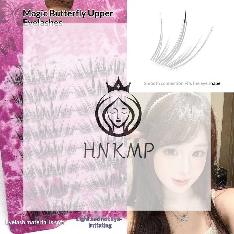 Segmented Curl Lashes Extension 5 Cluster Glue Free Fox Effect for Lash Enhancement Occasions