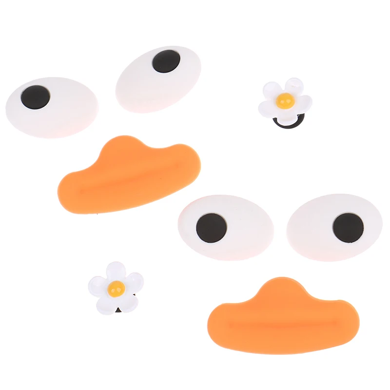 1Set Cute  Charms Designer Duck Bundle Eyes Mouth Nose Expression Accessories Sneakers Decoration