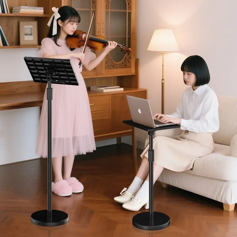 Portable Folding Floor Sheet Music Stand Adjustable Book Stand for Guitar Song Storage Holders Multipurpose Reading Rack