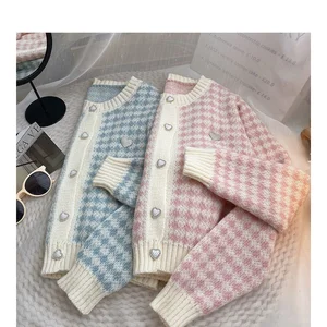 Langfreudiger koreanischer Mesh -Trikot, koreanische Strickjacken, Outwear -Mantel, Mode, neu 12 Hauptverkäufe hauptsächlich weiblicher Tricot - №8