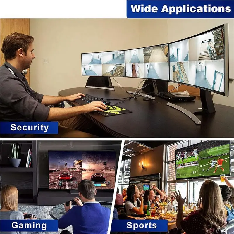 A31T 4K Quad Multi Viewer 4 in 1 Out Switcher 1080P Screen Seamless Switcher for PS4 Camera PC TV Monitor