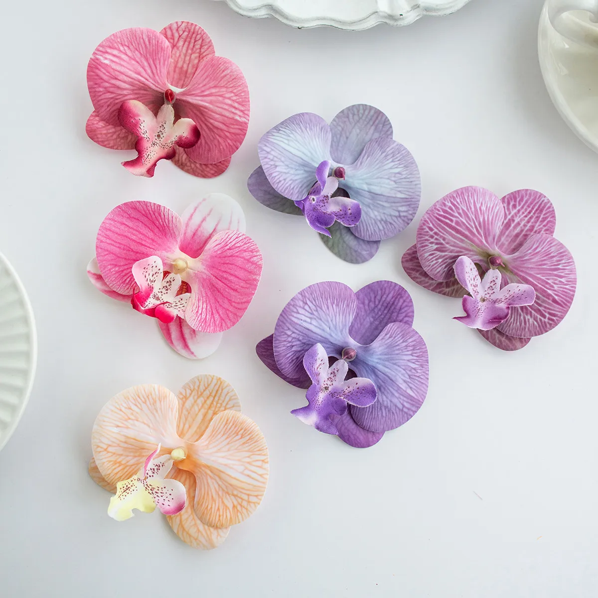 Künstliche thailändische Schmetterlingsorchideen, heiß begehrte Deko für Zuhause, Vase, Tisch, Fest, Hochzeit, Braut-Haarschmuck, Haarspangen, DIY-Geschenk – Detail 1