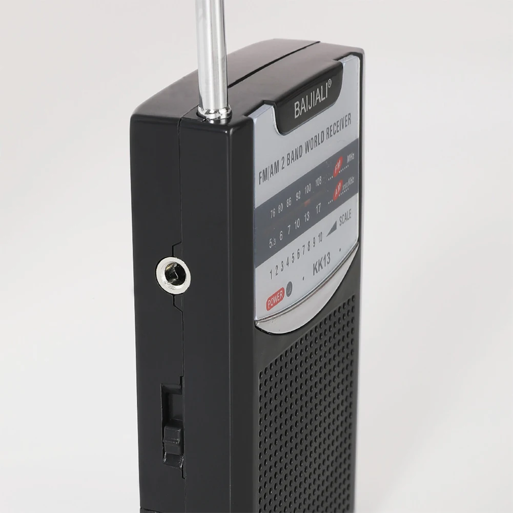 Портативный мини-радио, встроенный динамик, ретро-приемник мира, карманное радио с батарейным питанием, телескопическая антенна AM/FM для дома в помещении