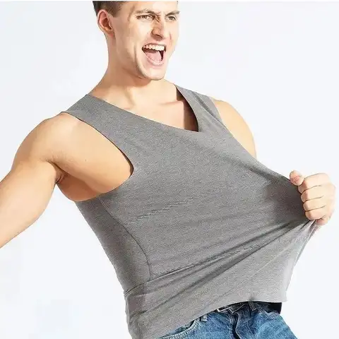 3Pcs Men No Trace Thermal Underwear Sleeveless Vest Autumn Winter Thermo Lingerie Man Warm Tops Back Top Thicken Vest Undershirt