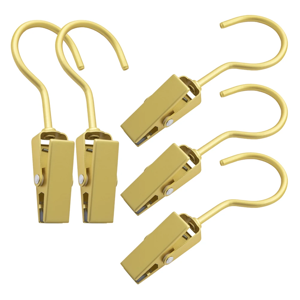 

5pcs Laundry Hooks With Clips Drying Clothes Pins Hat Pants Sock Hangers Multi-Purpose Portable Household Compact Towel Scarves