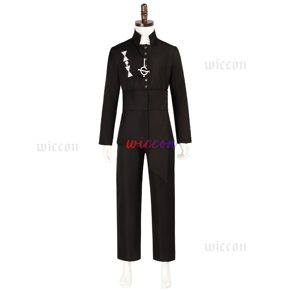 Nameless Ghoul Cosplay Costume Black Coat Props Halloween Outfit Vampire Halloween Carnival Guitarist Costume Performance Props