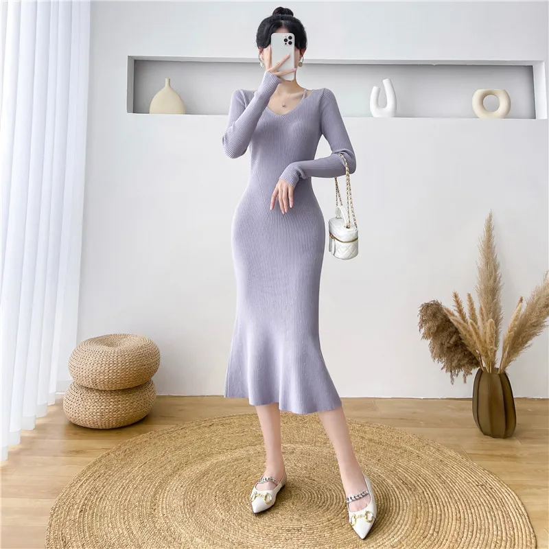 

Knee Length Pullovers For Woman Sweaters Jumpers Women Stylish Crew Neck Waist-Cinching Brunch Females Vintage Plaid Closure Ins