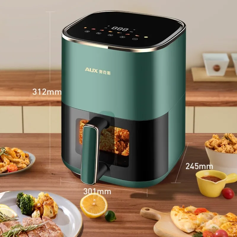 MIUI 6L Air Fryer, Electric Hot fryer Oven Oilless Cooker with Touch Control & Nonstick Basket & Visible Window, Family Size