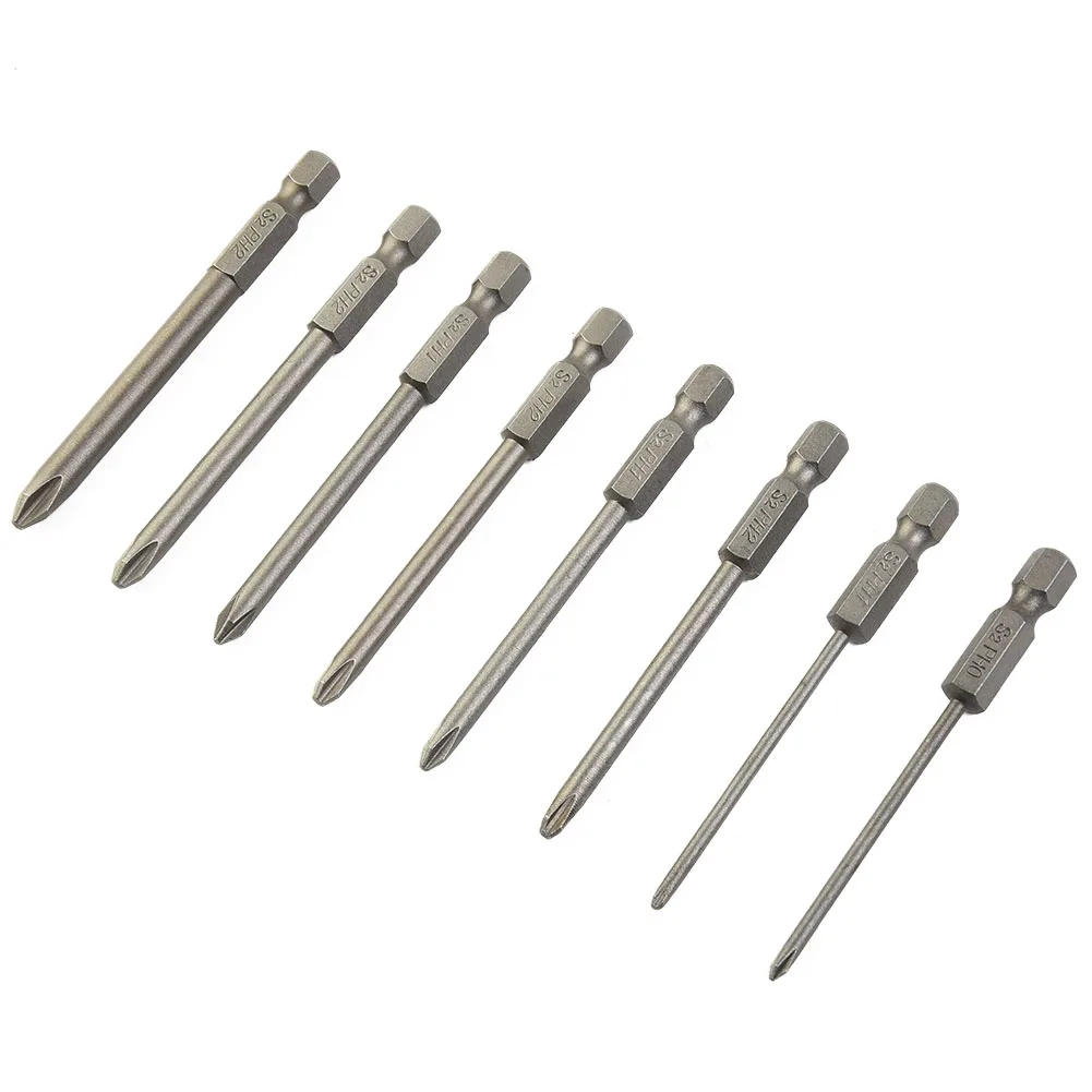 Imagem -03 - Chave de Fenda Magnética Bits Hex Shank Electric Driver Ferramentas de Broca Manual Acessórios 75 mm Cruz Cabeça 635 Milímetros Ph0 Ph1 Ph2 Pcs