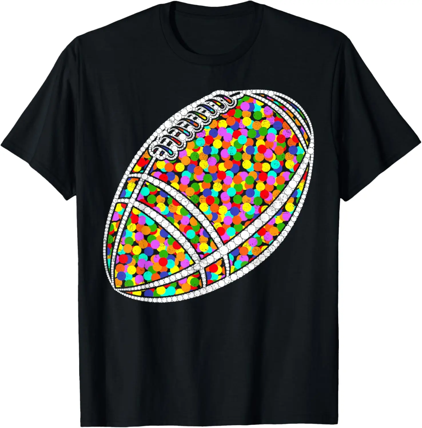 Funny Polka Dot Football Ball Lover Fan Happy Dot Day Boys T-Shirt