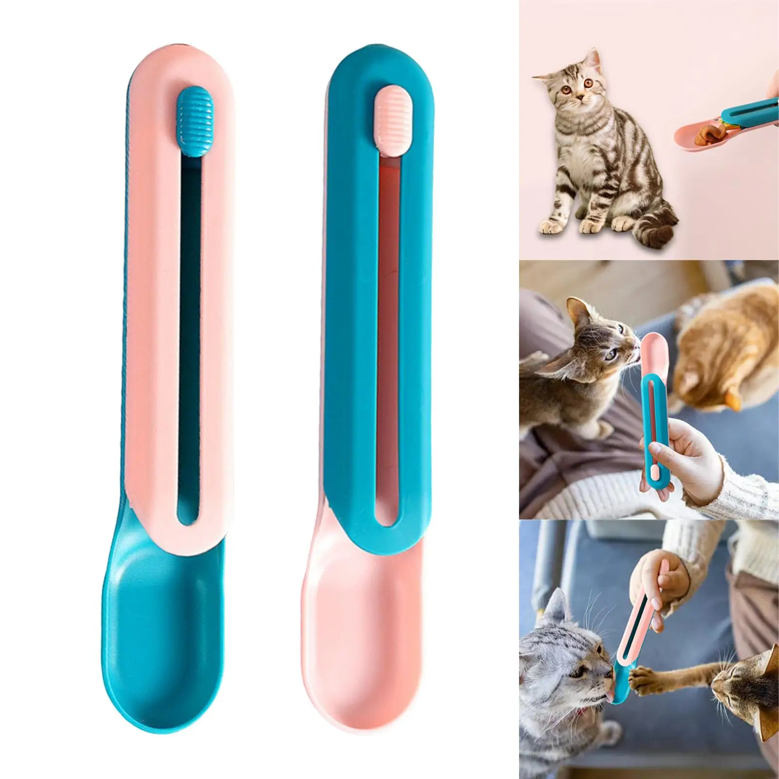 Pet Feeding Spoon Shovel s Feeder Cat Strip Portable Cat Feeder