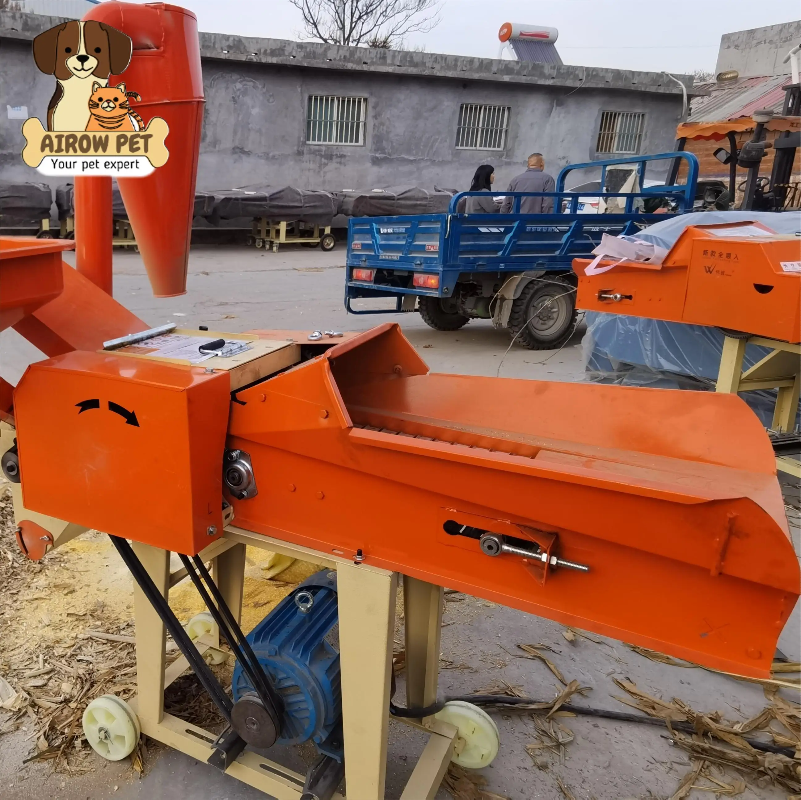 AIROW Weiwei 1-2.8t/h  Dry Corn Fodder Chaff Cuttermultifunctional hay Chopper for Sale  Livestock Guillotine Powder
