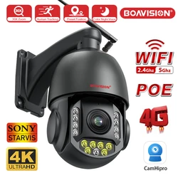 4K 8MP Surveillance Camera WIFI / 4G SIM Card / POE 30X Zoom PTZ AI Humanoid Tracking IR 100M Outdoor Speed Dome Security Camera