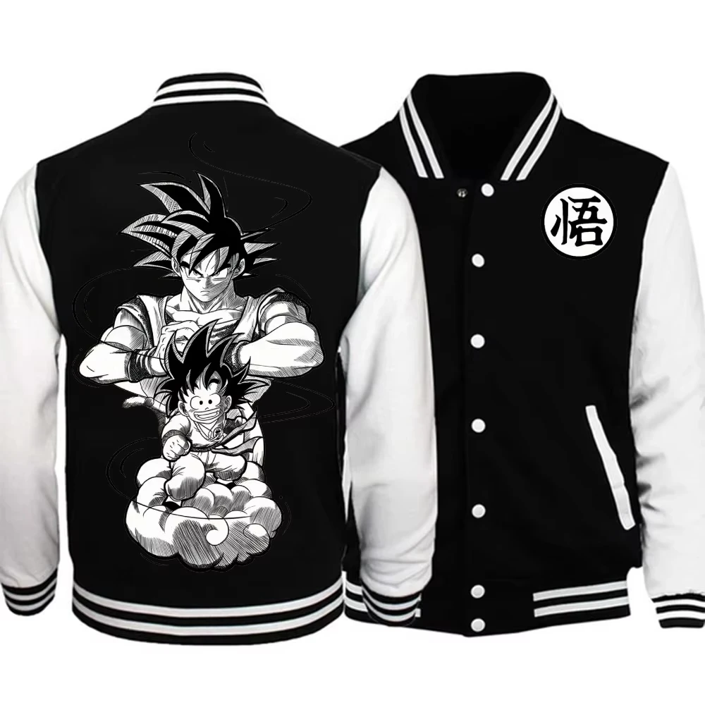 

2025 New Fashion Dragon Ball Baseball Clothing High Quality Baseball Jacket Men's Casual Trendy Autumn and Winter Clothing Pop