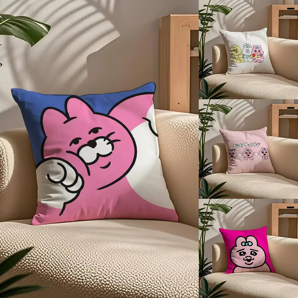 

O-Opanchu Usagi Anime Pillow Case Comfort Sofa Bed Silky elegant Invisible zipper Custom Decorative cushion cover
