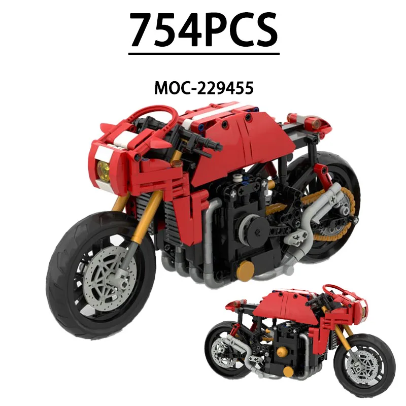 

MOC-229455 Building Block Motorcycle Motor Vehicle Assembly Model 754 Pieces Children's Birthday Christmas New Year Toy Gift
