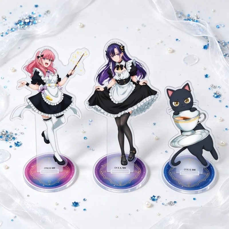 Acrylic Stand Figure Keychain 15CM Anime The Classroom of a Black Cat and a Witch Claude Sirius/Spica Virgo/Aria Aquarius Gifts