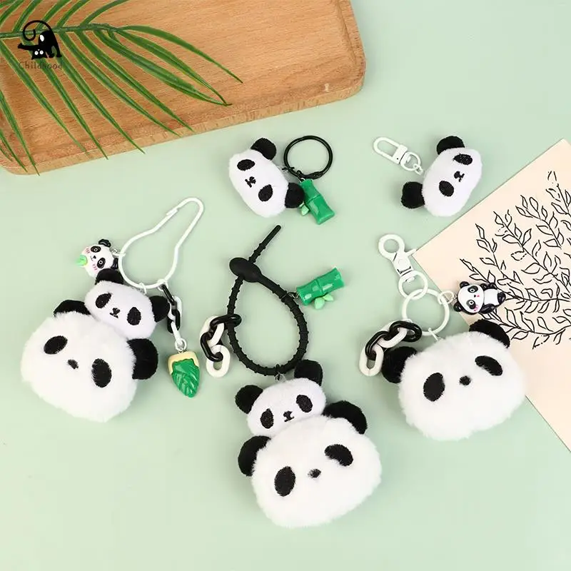 

Cute Panda Plush Key Chain National Treasure Pendant Animal Doll Key Ring Backpack Charms Car Decoration Bag Accessories