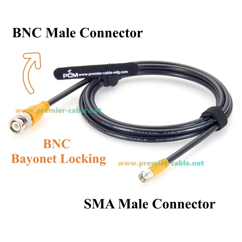 BNC zu SMA Kabel BNC Stecker auf SMA Stecker RG58 Koaxialkabel 50 Ohm Verlustarmes HF-Koaxialkabel für SDR-Radio, Amateurfunk, Antenne – Detail 2