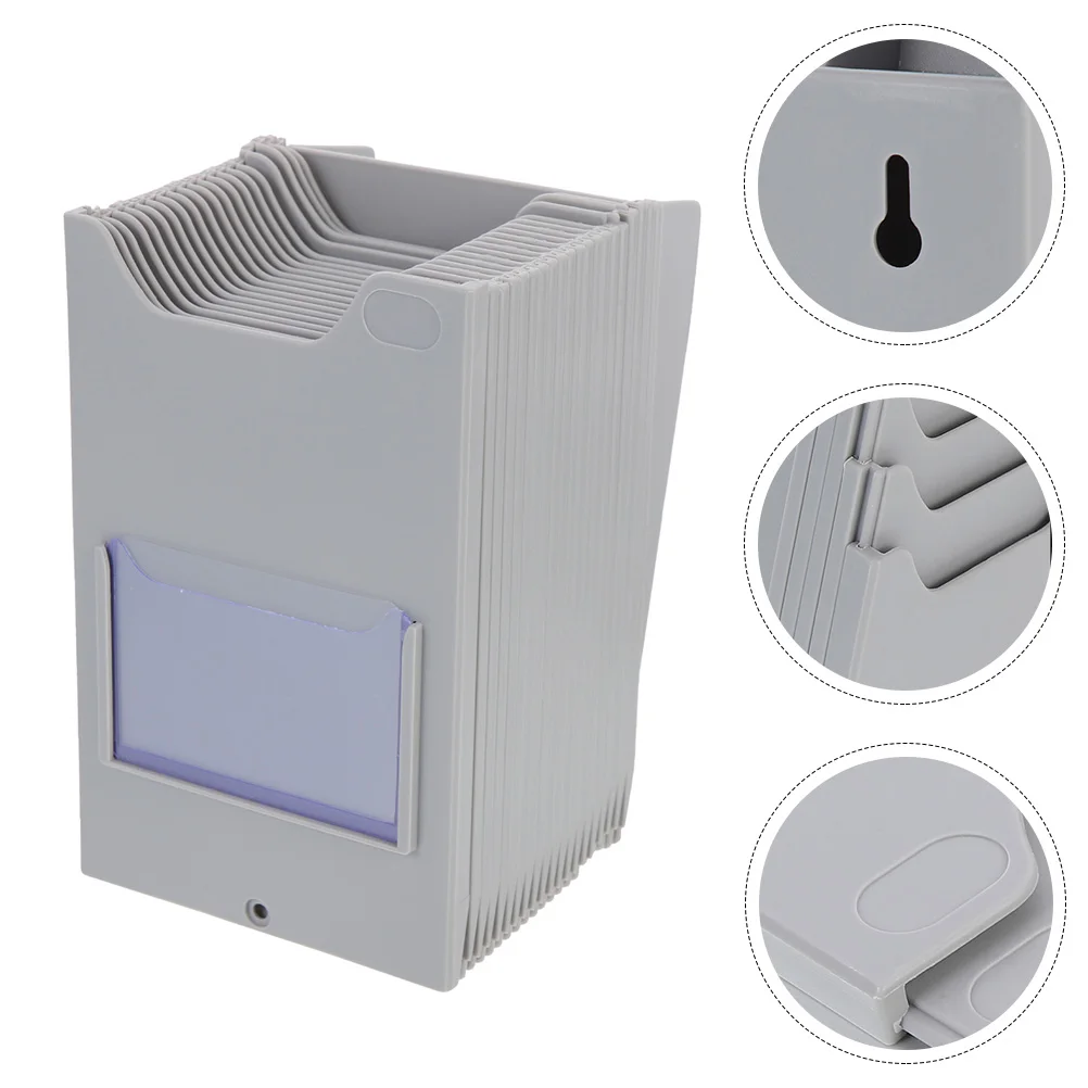 Material Card Rack Holder Shelf Warehouse Superior Plastic Multi Pockets Employee Badge Rack Storage Solution