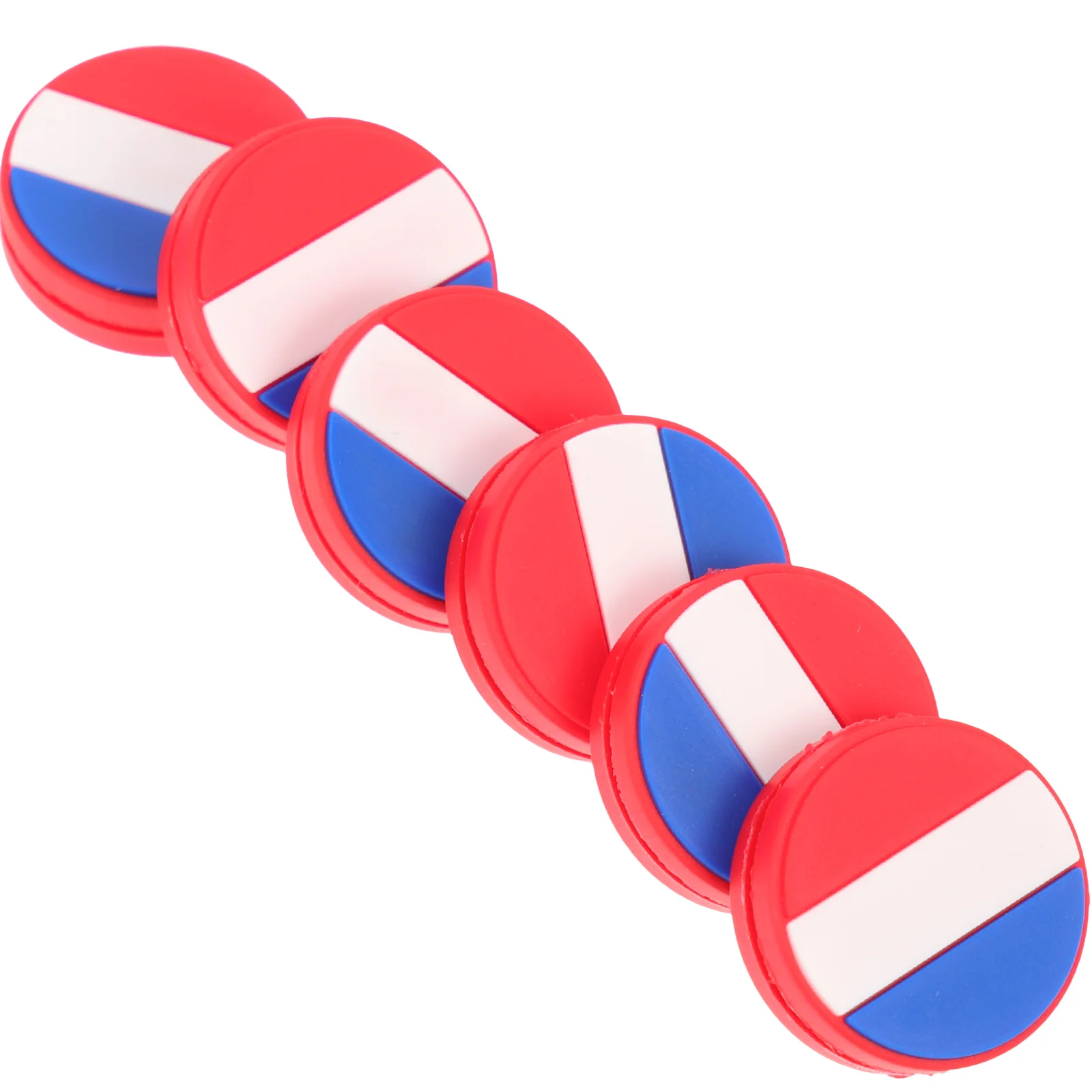 Amortisseurs de vibrations pour raquette de Tennis, 6 pièces, Design drapeau National, amortisseurs de Tennis en Silicone pour raquette Stable