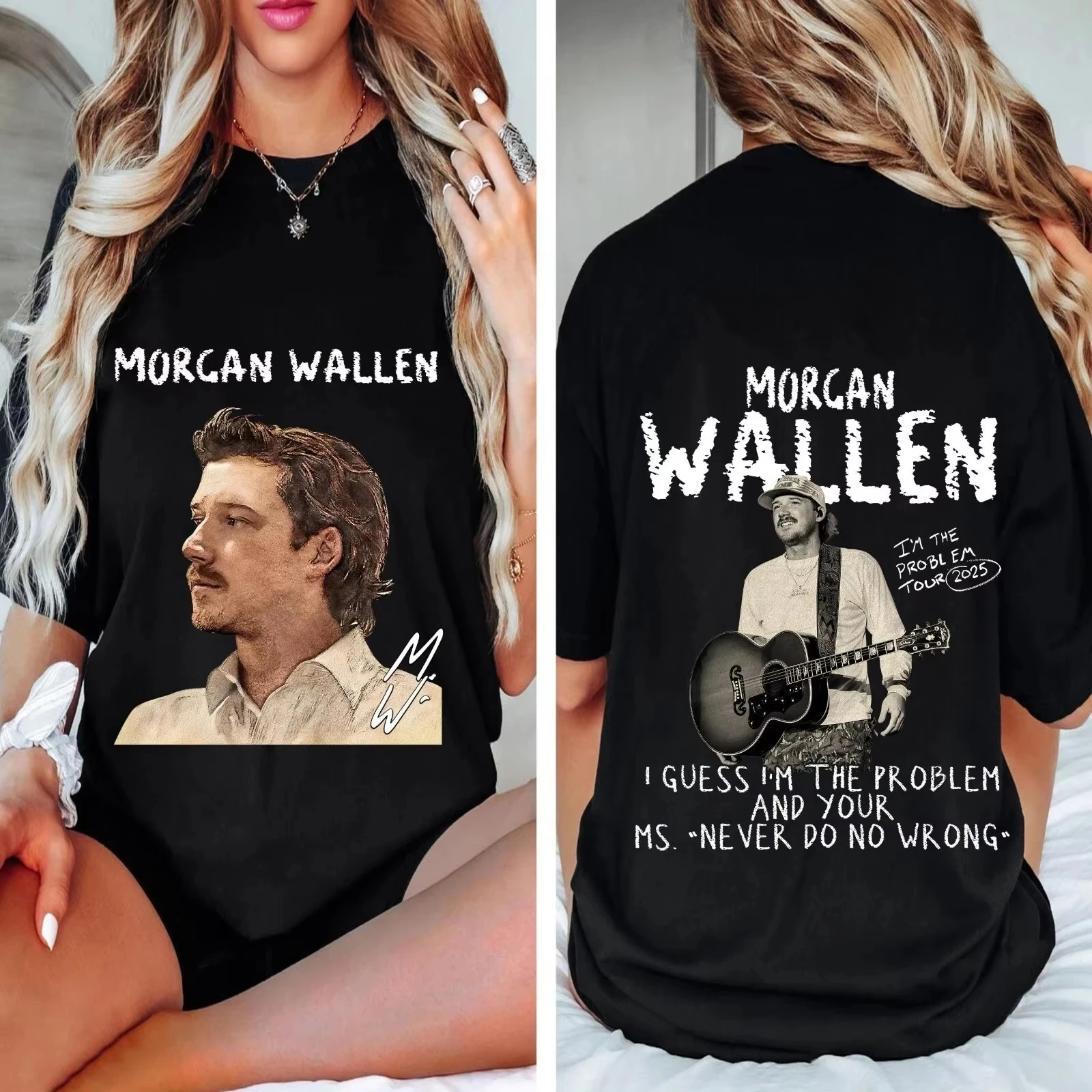 Morgan Wallen 2026 Tour T-shirt Loose Casual Fashion Spring/Summer New Couple Cotton T-shirt Vintage Clothes Oversized T Shirt