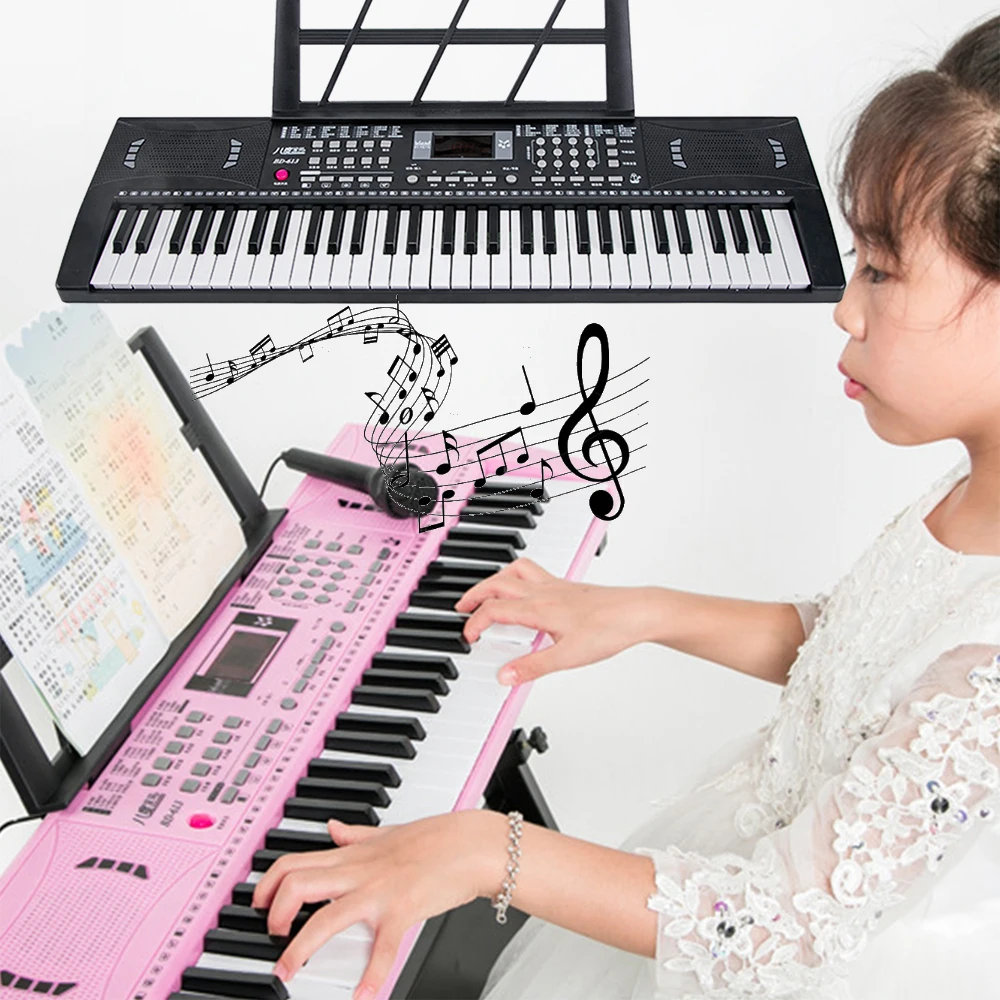 61 Keys USB Digital Keyboard Piano Professional Children's Musical Electronic Piano Portable Kids Toy Musical Instruments